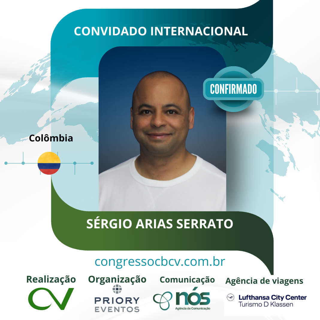  Palestrante internacional confirmado no CBCV 2026: Sérgio Arias Serrato